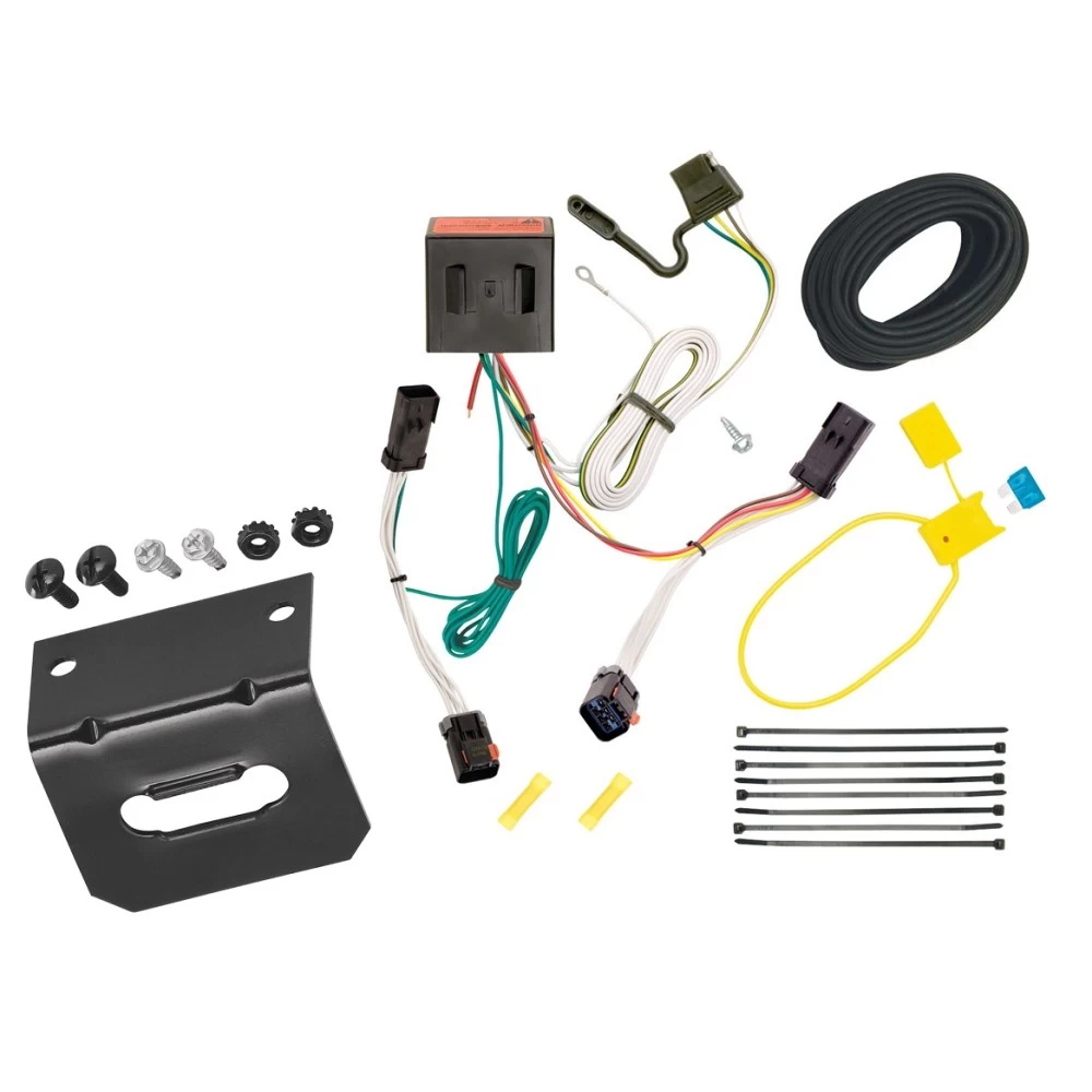 Plug and Play T-One Wiring Harness Connector 4-Flat Mounting Bracket Installation Instructions 118524 118144 Tekonsha Trailer Wiring and Bracket 02-07 Jeep Liberty Plug Play 4-Flat Harness 02 03 04 05 06 07 2002 2003 2004 2005 2006 2007 Trailer Wiring and Bracket For 02-07 Jeep Liberty Plug & Play 4-Flat Harness