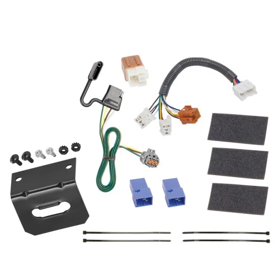 Trailer Wiring and Bracket For 05-26 Nissan Frontier 05-15 Xterra 09-12 Suzuki Equator Plug & Play 4-Flat Harness
