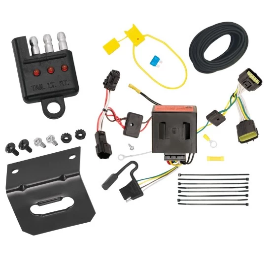 Plug and Play T-One Wiring Harness Connector 4-Flat Mounting Bracket 4-Flat Car End Tester w/ LED Display 118526 118144 20114 Tekonsha Trailer Wiring and Bracket Light Tester 11-16 KIA Sportage Plug Play 4-Flat Harness 11 12 13 14 15 16 2011 2012 2013 201 Trailer Wiring and Bracket w/ Light Tester For 11-16 KIA Sportage Plug & Play 4-Flat Harness