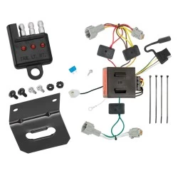 Trailer Wiring and Bracket w/ Light Tester For 11-16 Nissan Quest Plug & Play 4-Flat Harness
