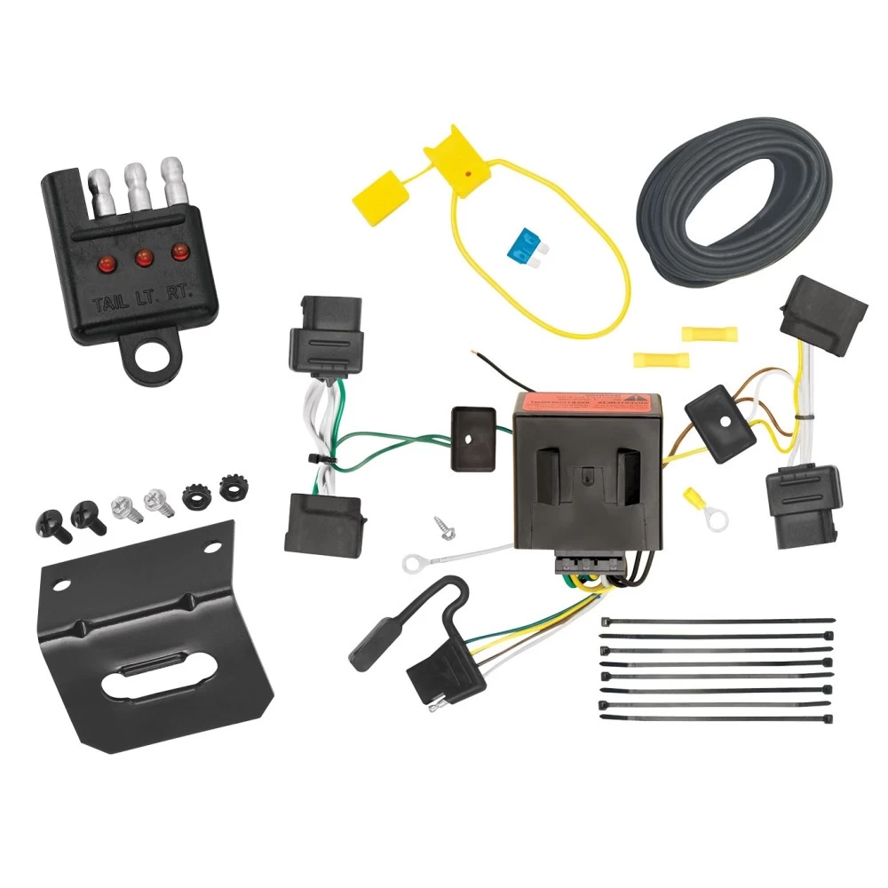 Plug and Play T-One Wiring Harness Connector 4-Flat Mounting Bracket 4-Flat Car End Tester w/ LED Display 118551 118144 20114 Tekonsha Trailer Wiring and Bracket Light Tester 08-14 E-150 E-250 Econoline E-350 Super Duty 07-10 Edge Lincoln MKX 08-12 Escape Trailer Wiring and Bracket w/ Light Tester For 08-14 Ford E-150 E-250 Econoline E-350 Super Duty 07-10 Edge Lincoln MKX 08-12 Escape 08-11 Tribute 05-11 Mariner Plug & Play 4-Flat Harness