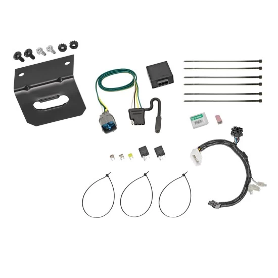 Trailer Wiring and Bracket For 12-15 Honda Pilot Plug & Play 4-Flat Harness