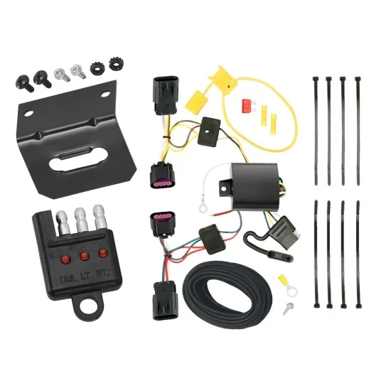 Trailer Wiring and Bracket w/ Light Tester For 12-17 Buick Verano Plug & Play 4-Flat Harness