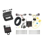 Trailer Wiring and Bracket w/ Light Tester For 13-18 Hyundai Santa Fe Sport w/o OEM Connector Plug & Play 4-Flat Harness