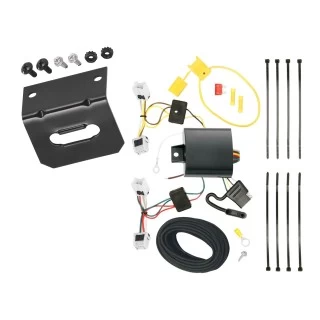 Trailer Wiring and Bracket For 13-22 Nissan Sentra Excluding SR, SR Turbo and Nismo 14-19 Versa Note Plug & Play 4-Flat Harness