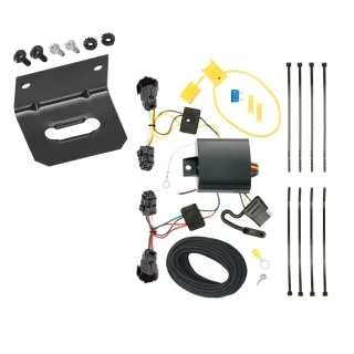 Trailer Wiring and Bracket For 14-20 KIA Sorento 4 Cyl Plug & Play 4-Flat Harness