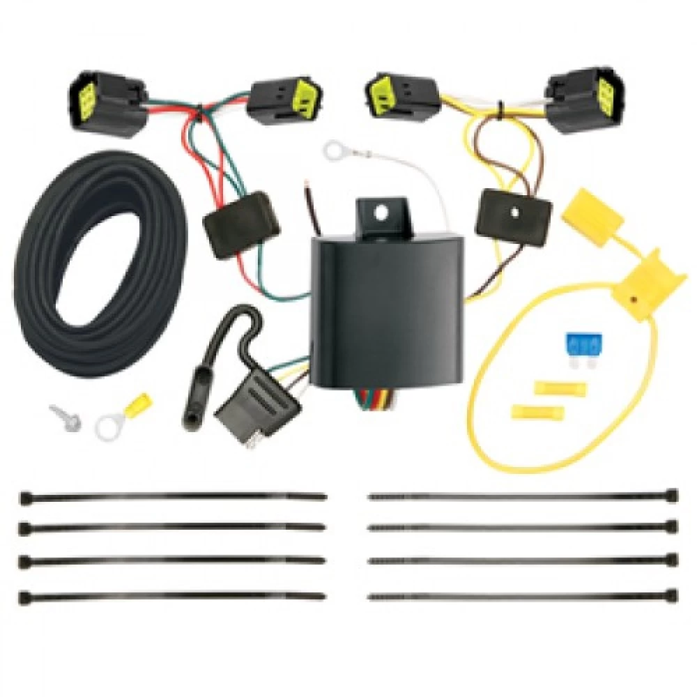 Trailer Wiring and Bracket For 10-13 Ford Transit Connect Plug & Play 4-Flat Harness
