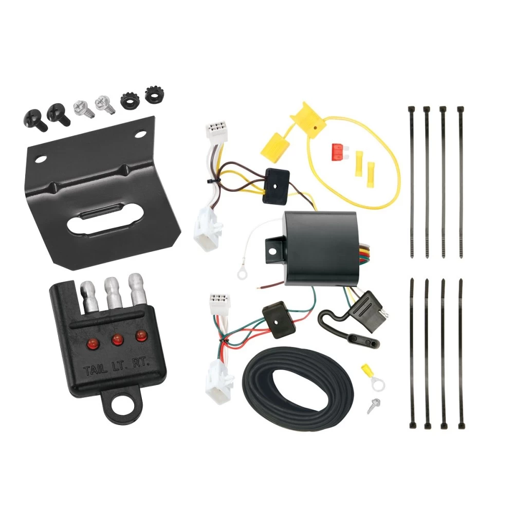 Trailer Wiring and Bracket w/ Light Tester For 13-18 Lexus ES350 19-21 ES300h Plug & Play 4-Flat Harness