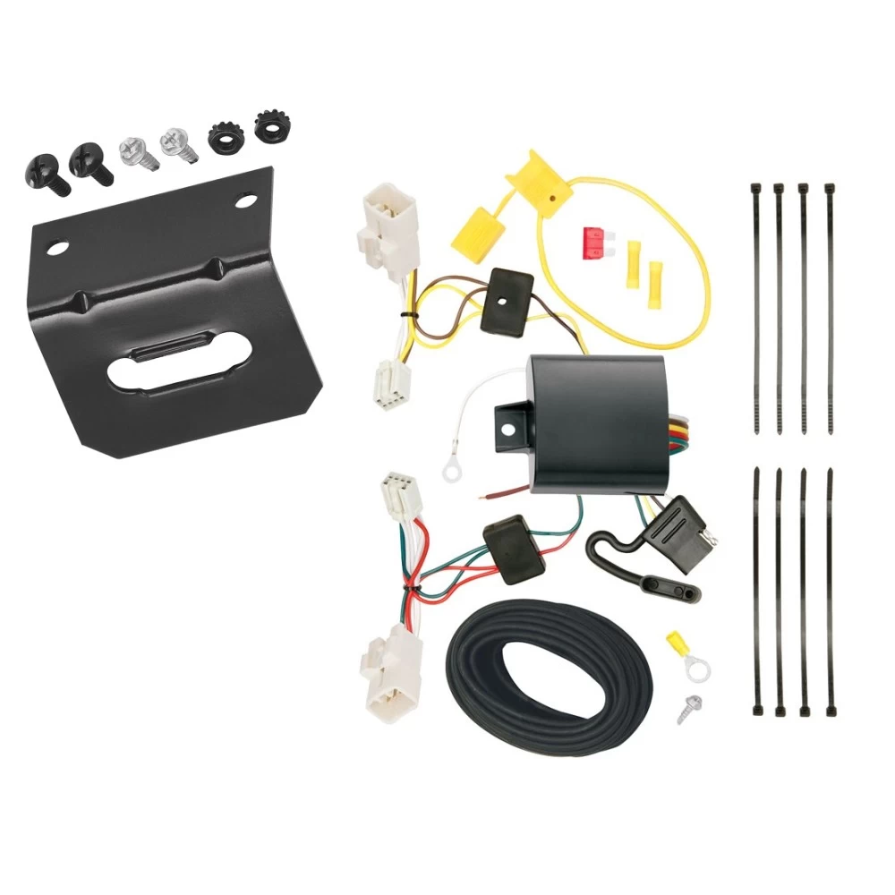 Trailer Wiring and Bracket For 14-18 KIA Forte Sedan Plug & Play 4-Flat Harness