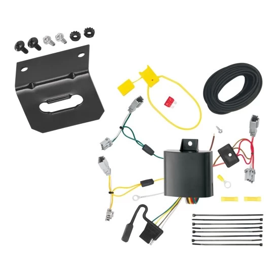 Trailer Wiring and Bracket For 13-15 Honda Accord w/o LED Taillights Plug & Play 4-Flat Harness