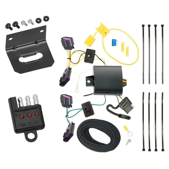 Trailer Wiring and Bracket w/ Light Tester For 14-26 Dodge Durango Plug & Play 4-Flat Harness