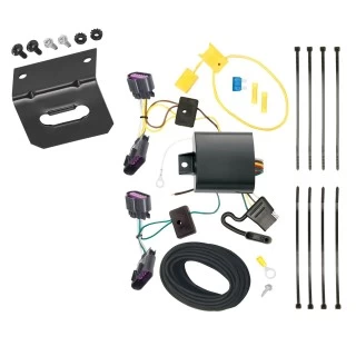 Trailer Wiring and Bracket For 14-26 Dodge Durango Plug & Play 4-Flat Harness