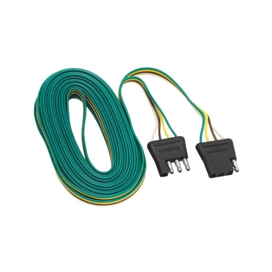 4-Flat Wiring Harness Tow Plug Kit Plug Loop, 24 ft Long (Includes 4 Wire Taps)
