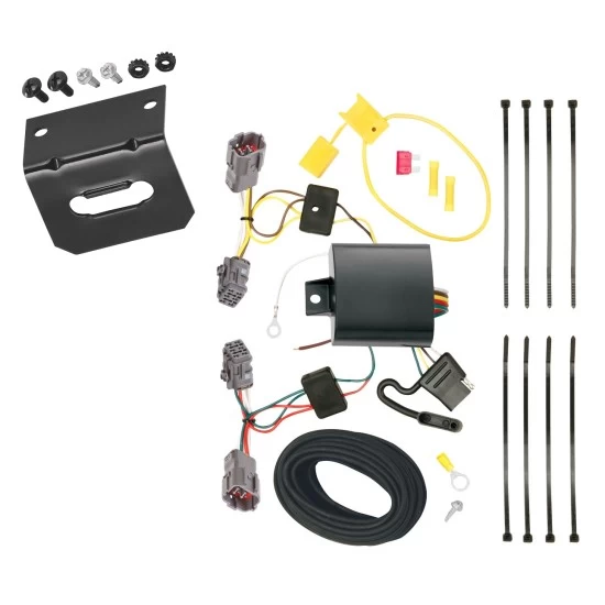 Trailer Wiring and Bracket For 10-19 KIA Soul 4-Flat Harness Plug Play