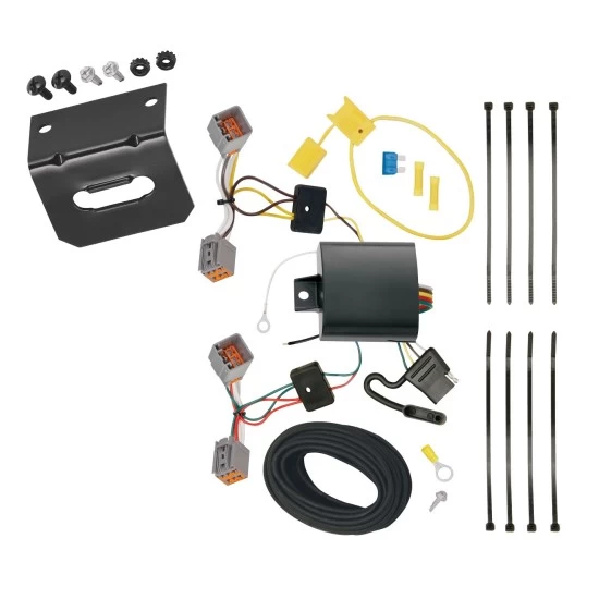 Trailer Wiring and Bracket For 16-18 Volvo V60 2015 Mid-Year 4-Flat Harness Plug Play