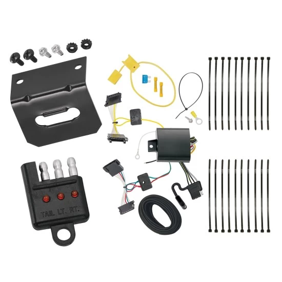 Trailer Wiring and Bracket w/ Light Tester For 14-25 Freightliner Mercedes Sprinter 1500 2500 3500 Plug & Play 4-Flat Harness