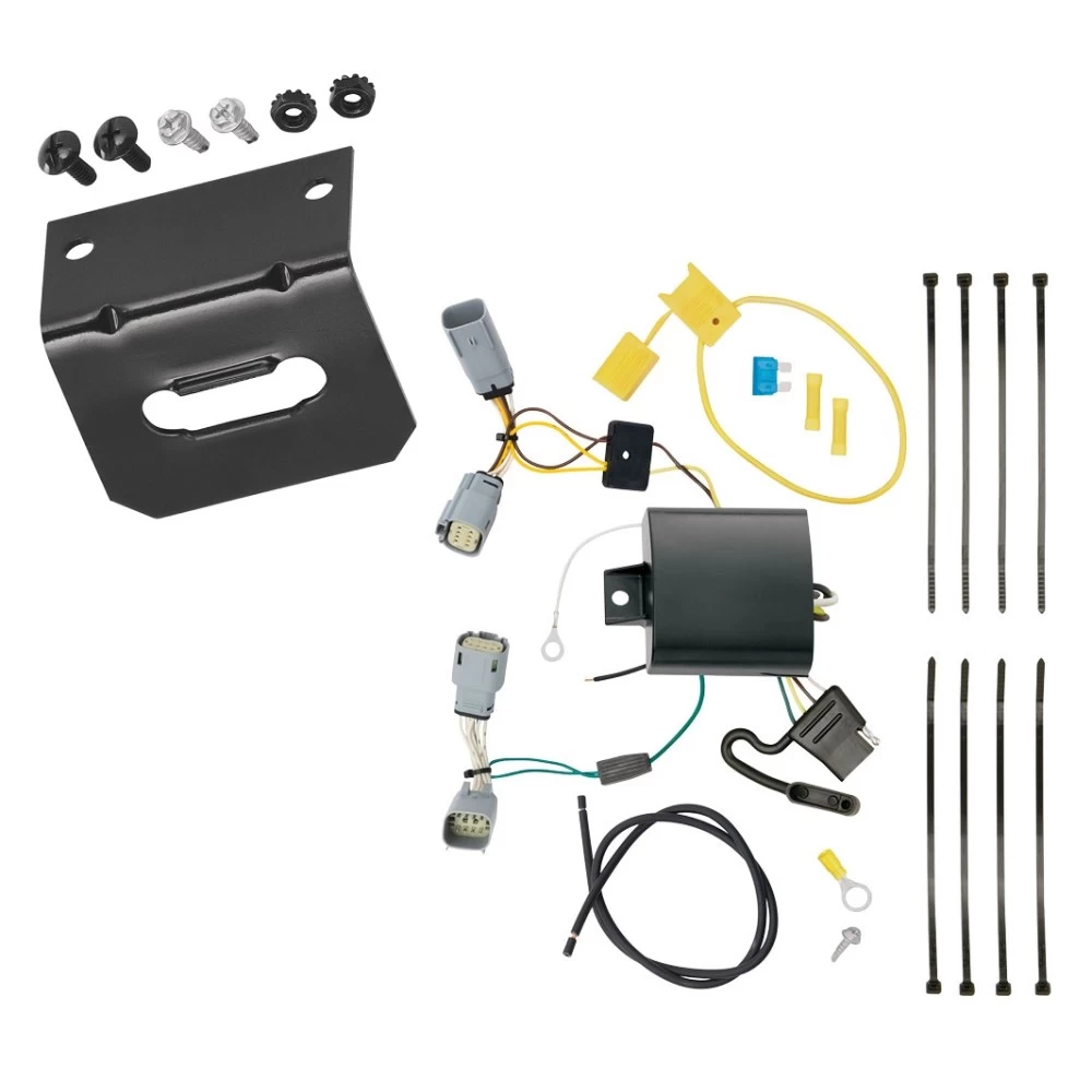 Trailer Wiring and Bracket For 15-23 Chrysler 300 Plug & Play 4-Flat Harness