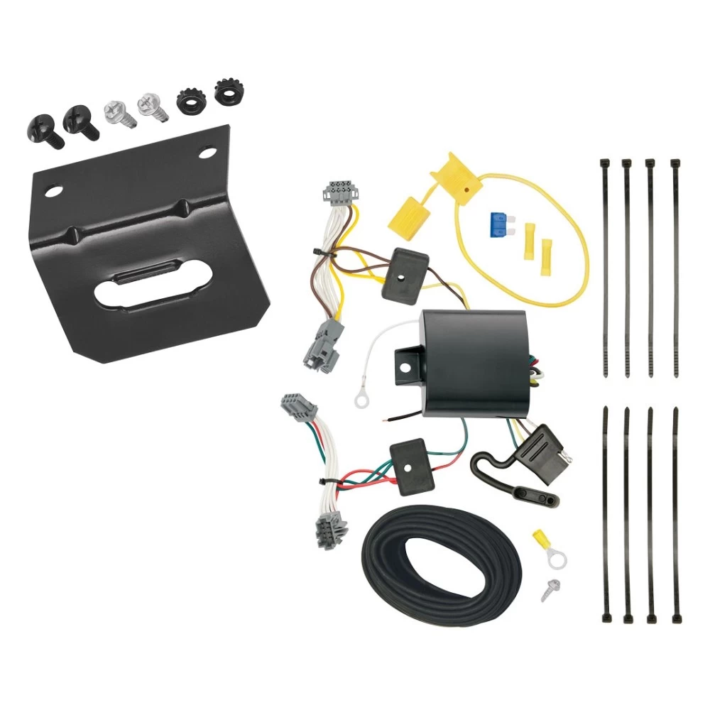 Trailer Wiring and Bracket For 13-16 Chevy Trax 17-22 w/o LED Taillights 4-Flat Harness Plug Play