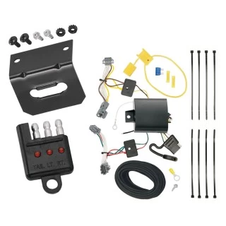 Trailer Wiring and Bracket w/ Light Tester For 13-16 Chevy Trax 17-22 w/o LED Taillights Plug & Play 4-Flat Harness