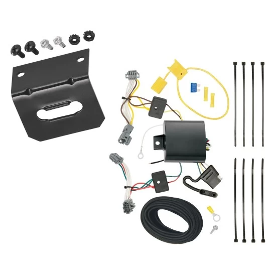 Trailer Wiring and Bracket For 13-16 Chevy Trax 17-22 w/o LED Taillights 4-Flat Harness Plug Play