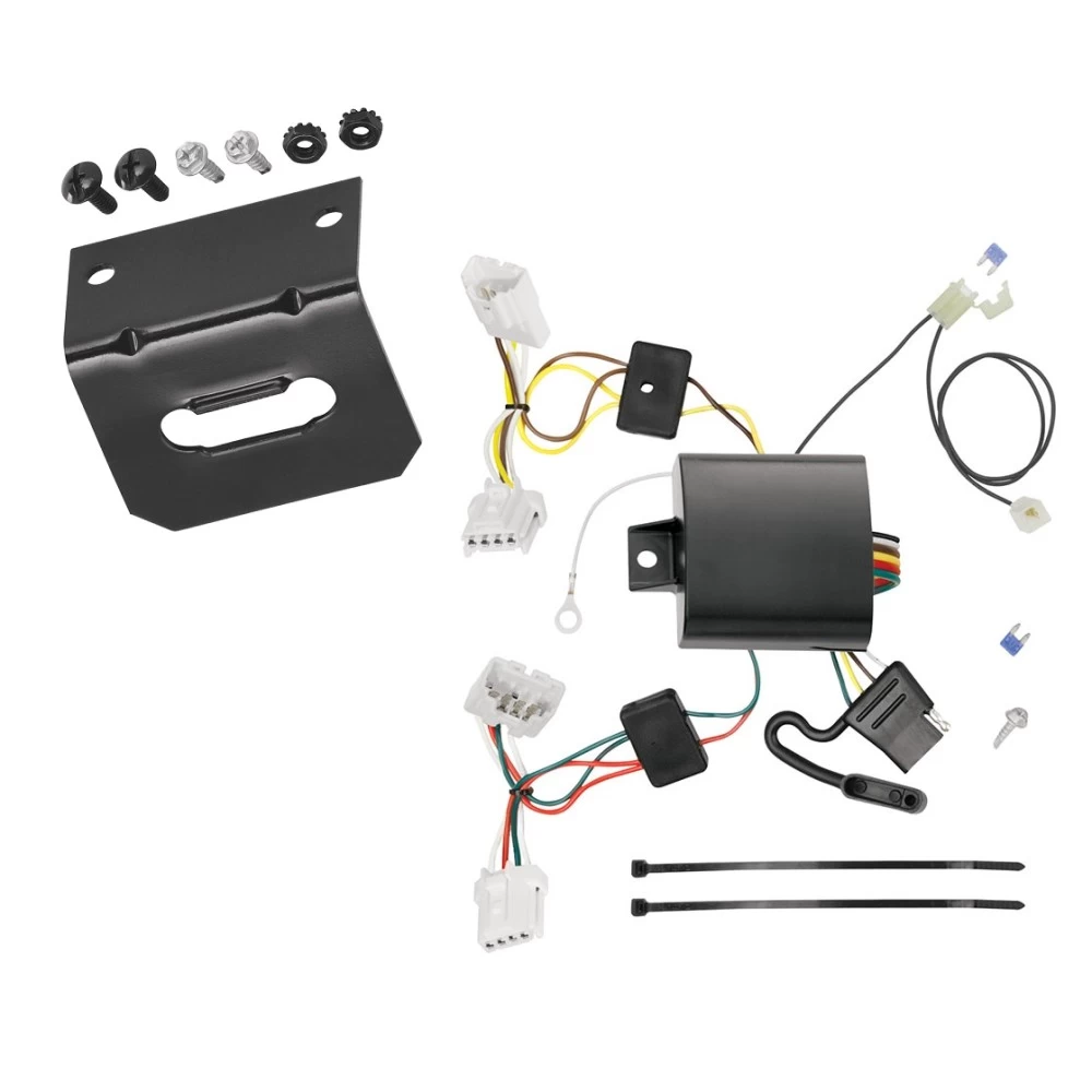 Trailer Wiring and Bracket For 15-26 Nissan Murano 4-Flat Harness Plug Play