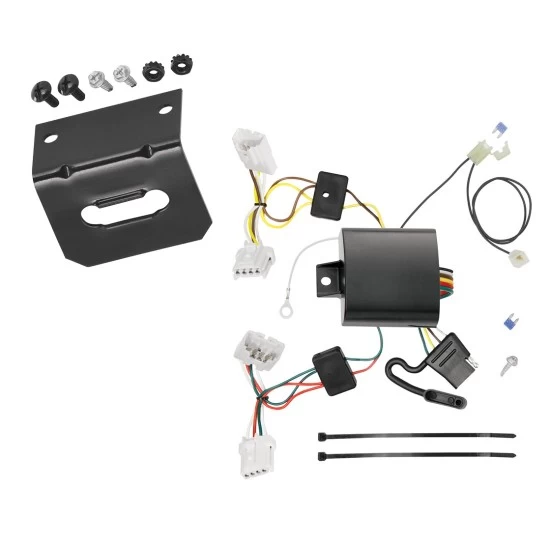 Trailer Wiring and Bracket For 15-26 Nissan Murano 4-Flat Harness Plug Play