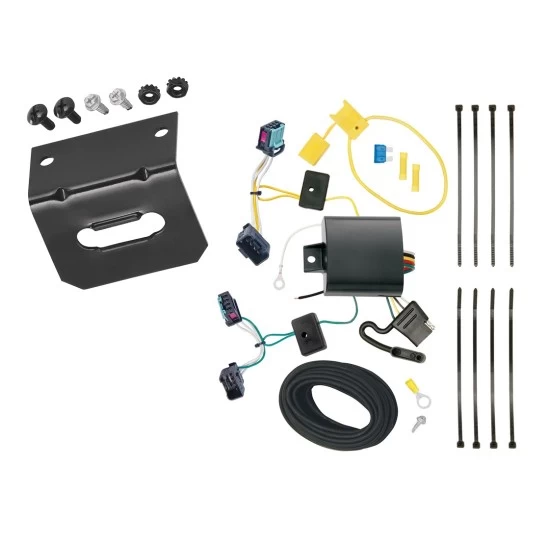 Trailer Wiring and Bracket For 2005 VW Jetta Sedan 4-Flat Harness Plug Play