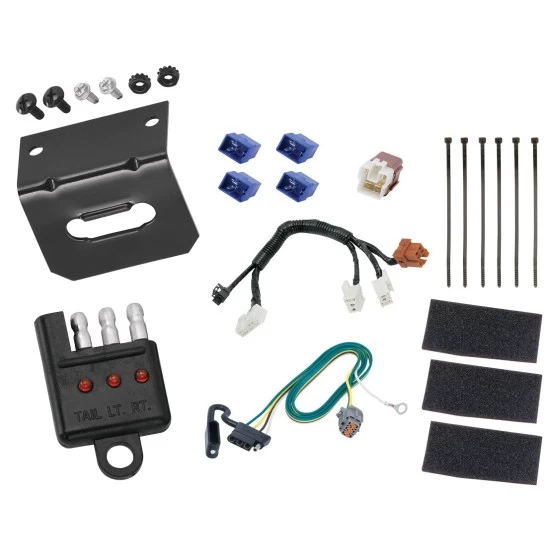 Trailer Wiring and Bracket w/ Light Tester For 13-20 Nissan Pathfinder 14-20 INFINITI QX60 Plug & Play 4-Flat Harness