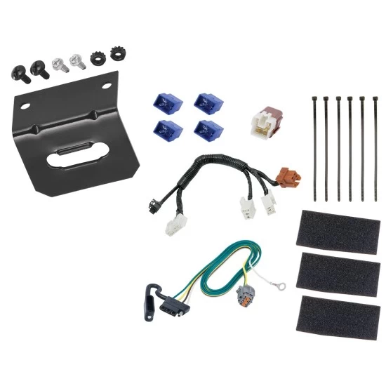 Trailer Wiring and Bracket For 13-20 Nissan Pathfinder 14-20 INFINITI QX60 Plug & Play 4-Flat Harness