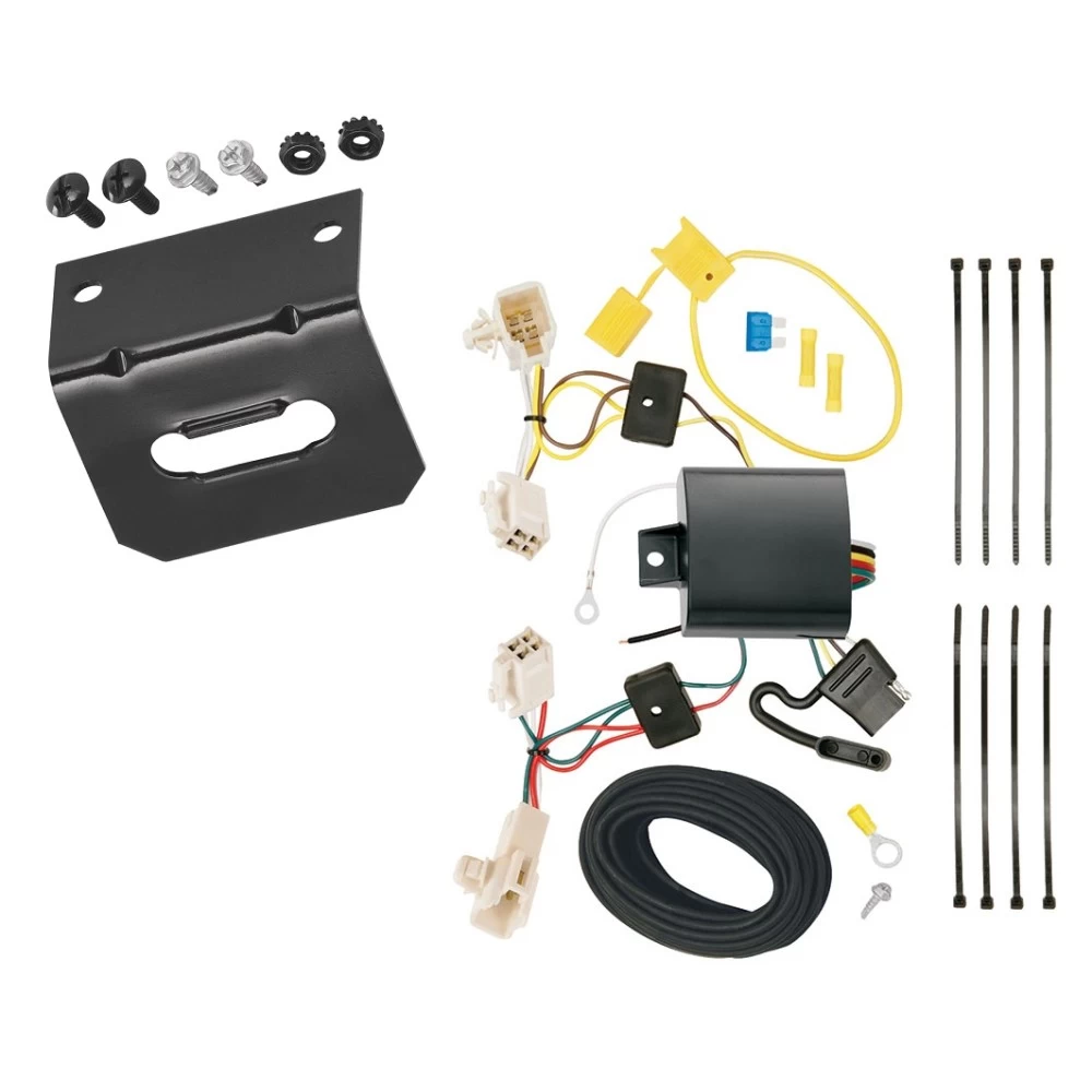 Trailer Wiring and Bracket For 15-19 Subaru Legacy 4-Flat Harness Plug Play