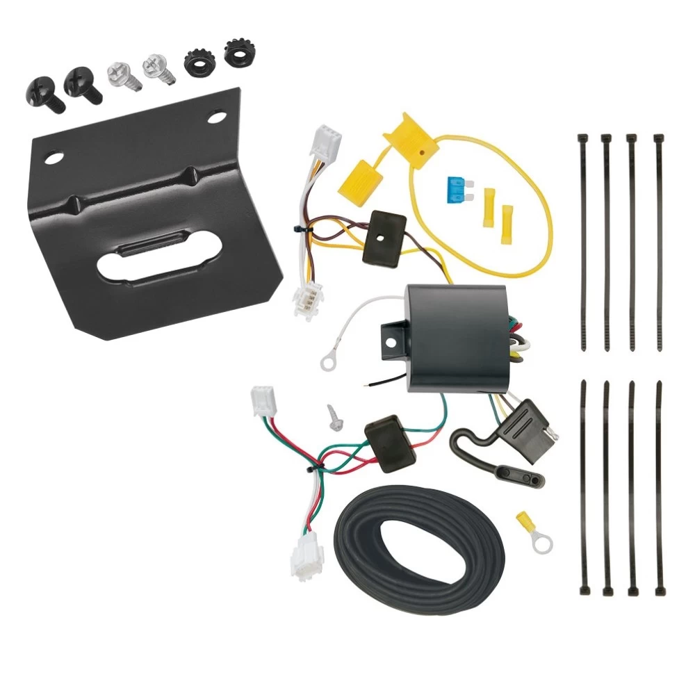 Trailer Wiring and Bracket For 16-22 Honda HR-V 4-Flat Harness Plug Play