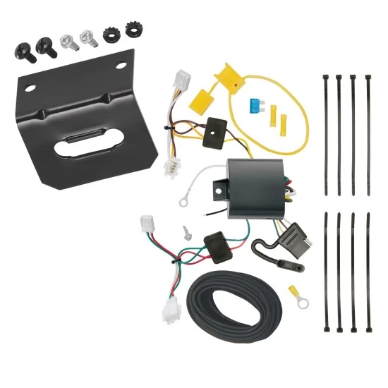 Trailer Wiring and Bracket For 16-22 Honda HR-V 4-Flat Harness Plug Play