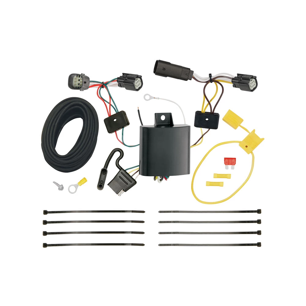 Trailer Wiring and Bracket w/ Light Tester For 15-19 Ford Focus 5 Dr. Hatchback Plug & Play 4-Flat Harness
