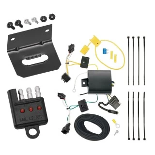 Trailer Wiring and Bracket w/ Light Tester For 12-17 VW Tiguan 2018 Limited Plug & Play 4-Flat Harness