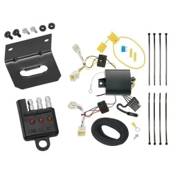 Trailer Wiring and Bracket w/ Light Tester For 2016 Hyundai Elantra Sedan Limited Plug & Play 4-Flat Harness