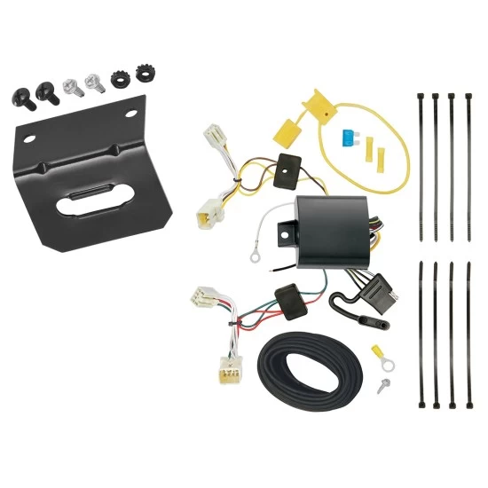 Trailer Wiring and Bracket For 2016 Hyundai Elantra Sedan Limited 4-Flat Harness Plug Play