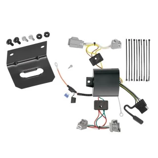 Trailer Wiring and Bracket For 16-25 Volvo XC90 21-25 Recharge 4-Flat Harness Plug Play
