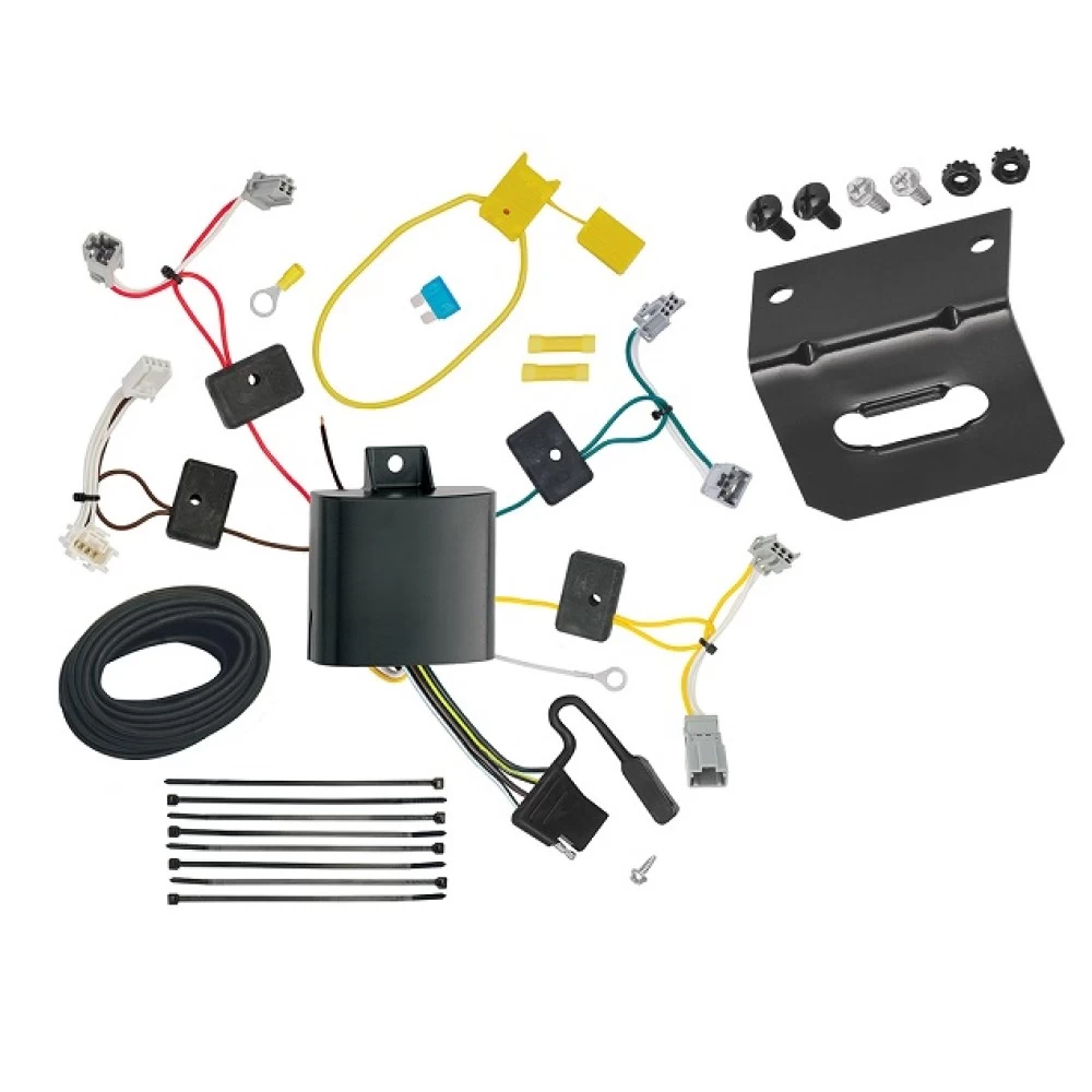 Trailer Wiring and Bracket For 16-17 Honda Accord Sedan Except Hybrid 4-Flat Harness Plug Play