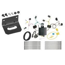 Trailer Wiring and Bracket For 16-21 Honda Civic Sedan 4-Flat Harness Plug Play