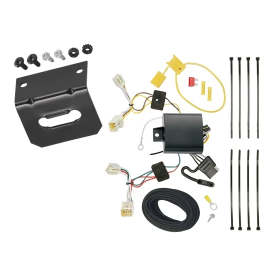 Trailer Wiring and Bracket For 13-20 Hyundai Elantra GT 17-20 Sedan Except Limited 4-Flat Harness Plug Play