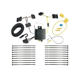 Trailer Wiring and Bracket w/ Light Tester For 16-22 FIAT 500X All Styles 4-Flat Harness Plug Play