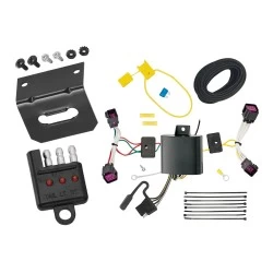 Trailer Wiring and Bracket w/ Light Tester For 16-22 Chevy Spark Plug & Play 4-Flat Harness