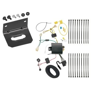 Trailer Wiring and Bracket For 16-18 Toyota Prius 4-Flat Harness Plug Play