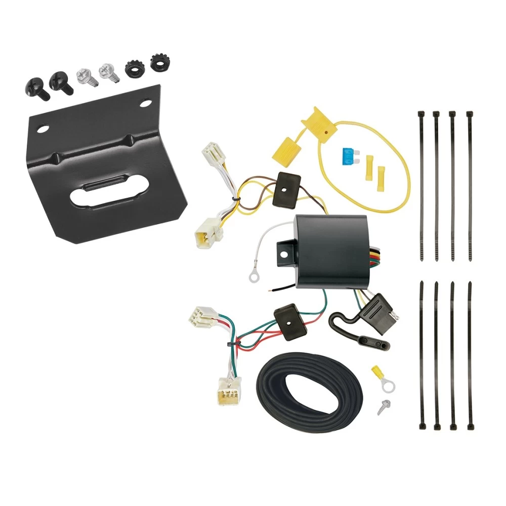 Trailer Wiring and Bracket For 17-21 Hyundai Elantra 4 Dr. Limited Models 4-Flat Harness Plug Play