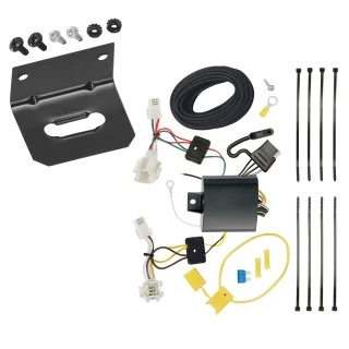 Trailer Wiring and Bracket For 16-21 Mazda CX-3 4-Flat Harness Plug Play