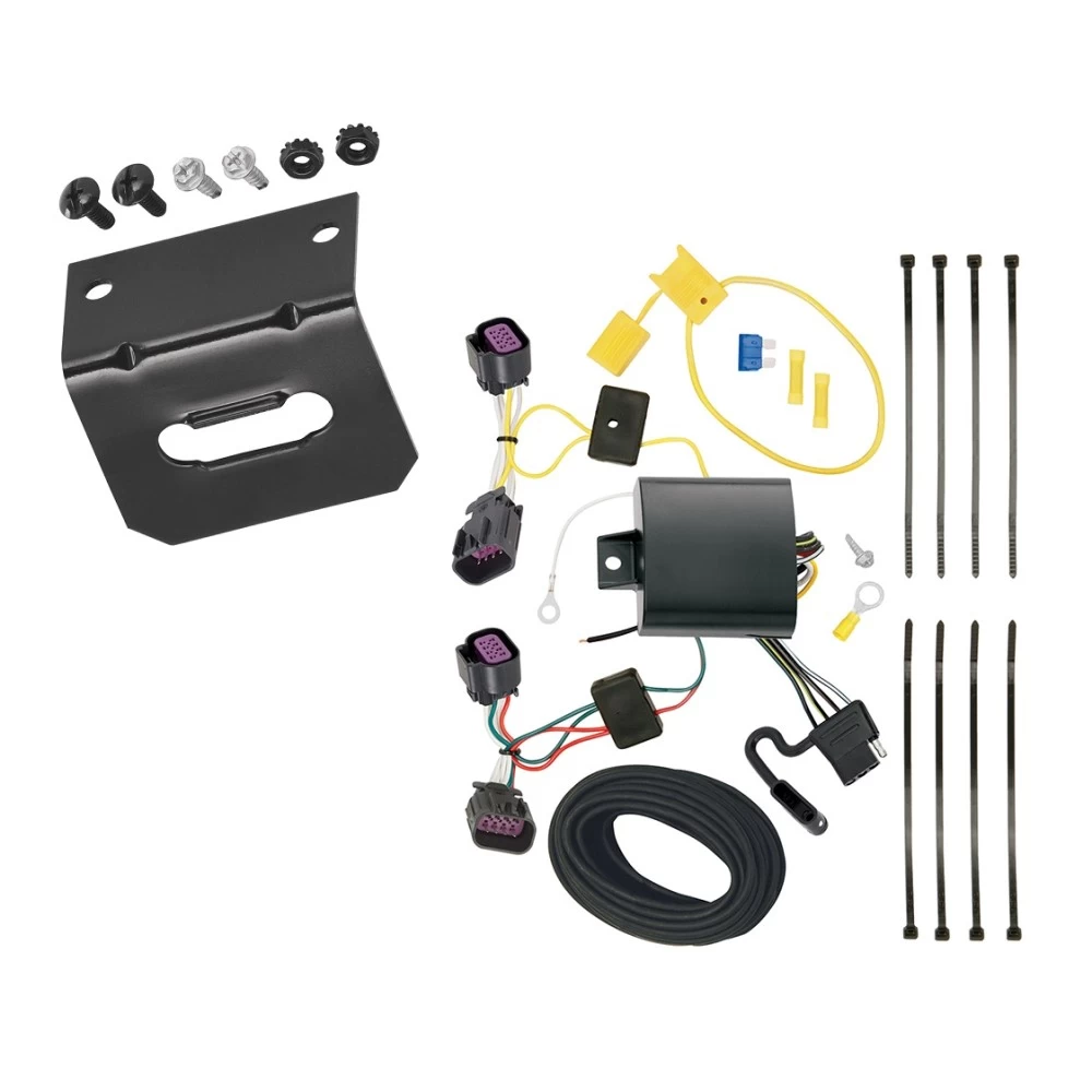 Trailer Wiring and Bracket For 15-22 Ram ProMaster City Plug & Play 4-Flat Harness