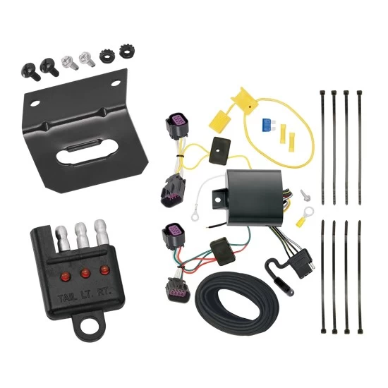Trailer Wiring and Bracket w/ Light Tester For 15-22 Ram ProMaster City Plug & Play 4-Flat Harness