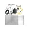  Trailer Wiring and Bracket For 15-24 Ford Transit-350 ( Dually Models ONLY ) Plug & Play 4-Flat Harness