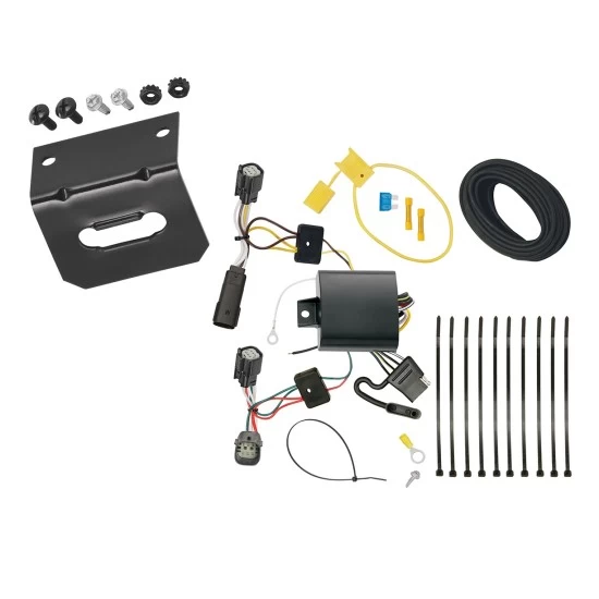 Trailer Wiring and Bracket For 16-19 Chevy Volt 4-Flat Harness Plug Play