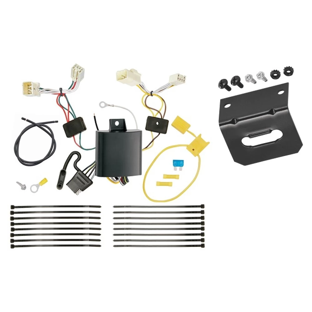 Trailer Wiring and Bracket For 15-16 Hyundai Genesis 17-23 Genesis G80 Plug & Play 4-Flat Harness